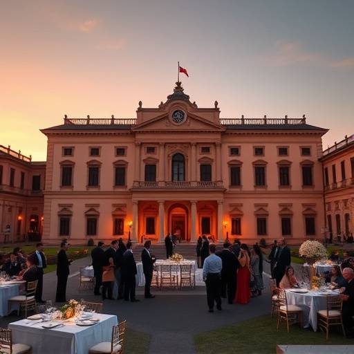Fotografia di un evento aziendale presso il Palazzo Pitti